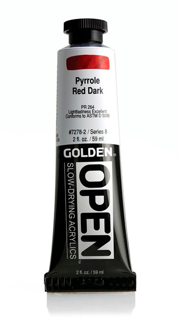 Golden OPEN Acrylic Paint Pyrrole Red Dark