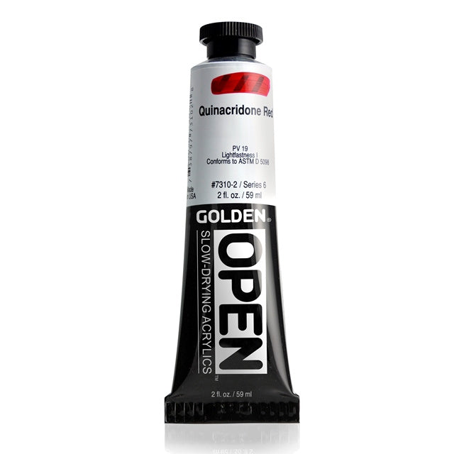 Golden OPEN Acrylic Paint Quinacridone Red