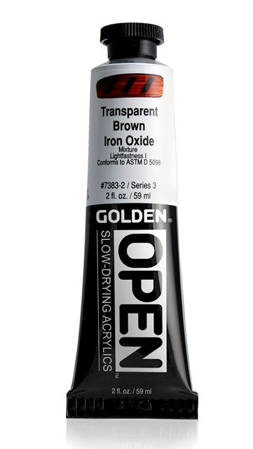 Golden OPEN Acrylic Paint Transparent Brown Iron Oxide 59ml