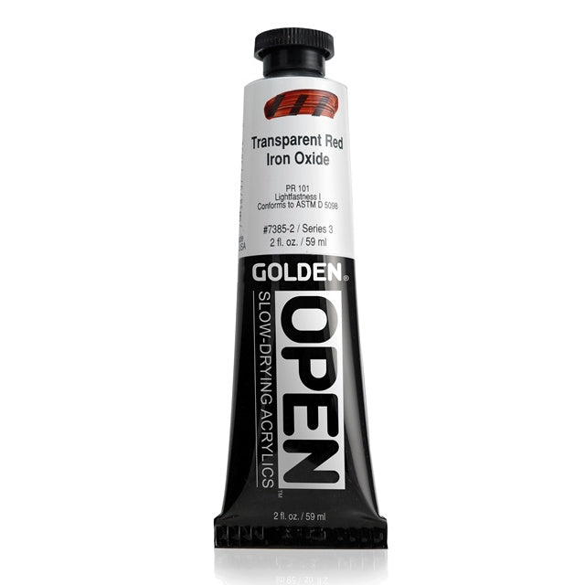 Golden OPEN Acrylic Paint Transparent Red Iron Oxide