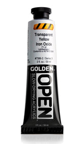 Golden OPEN Acrylic Paint Transparent Yellow Iron Oxide 59ml