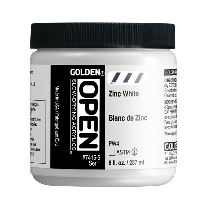 Golden OPEN Acrylic Paint Zinc White 237ml