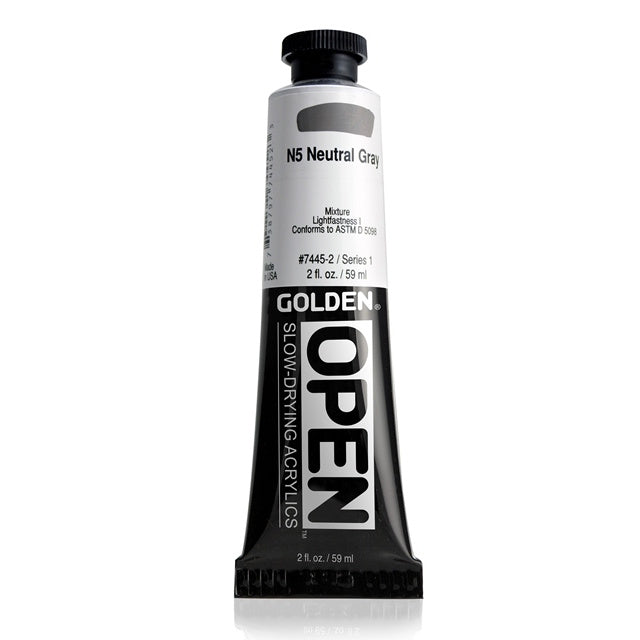 Golden OPEN Acrylic Paint N5 Neutral Gray