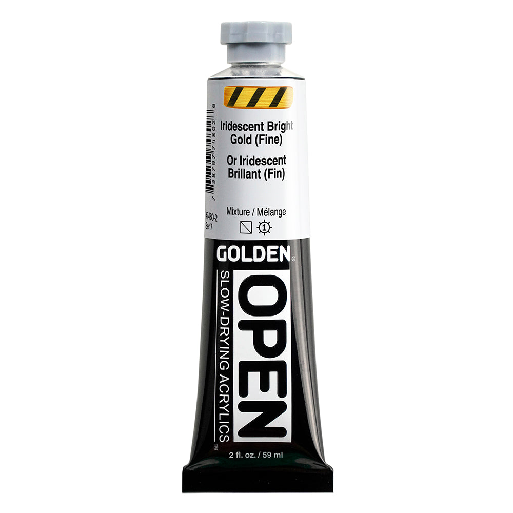 Golden OPEN Acrylic Paint Iridescent Bright Gold (Fine)