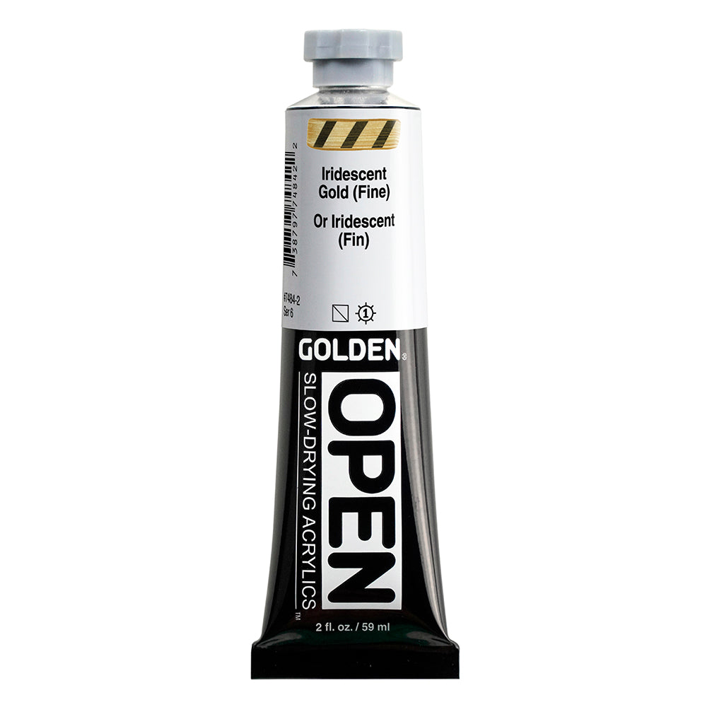Golden OPEN Acrylic Paint Iridescent Gold (Fine)