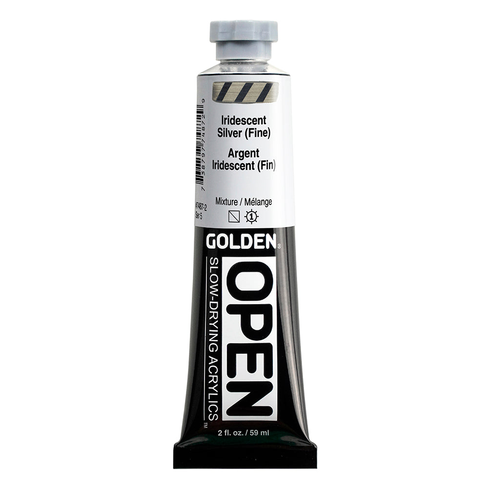 Golden OPEN Acrylic Paint Iridescent Silver (Fine)
