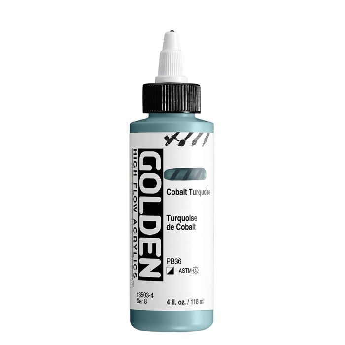 Golden High Flow Acrylic Paint Cobalt Turquoise 118ml