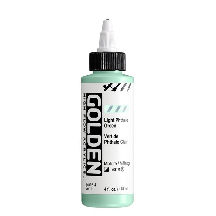 Golden High Flow Acrylic Paint Light Phthalo Green 118ml