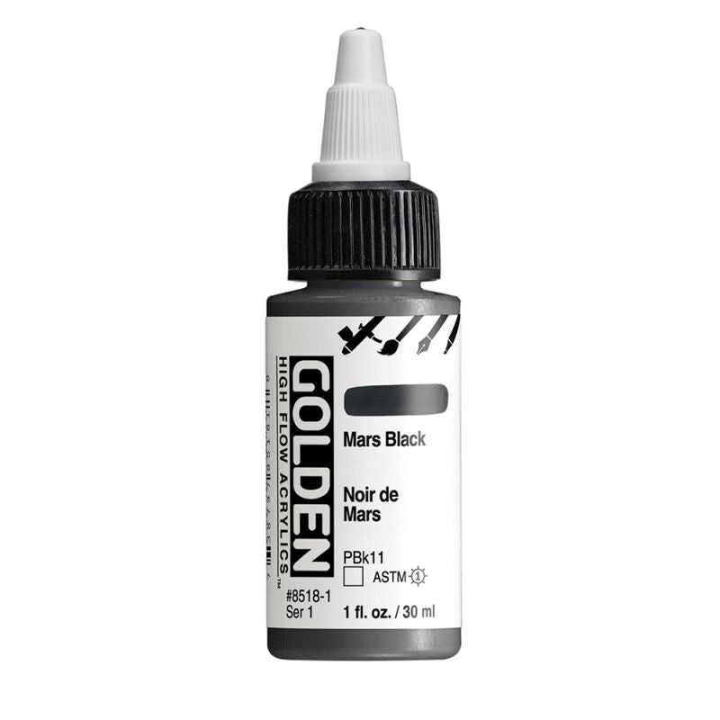 Golden High Flow Acrylic Paint Mars Black 30ml