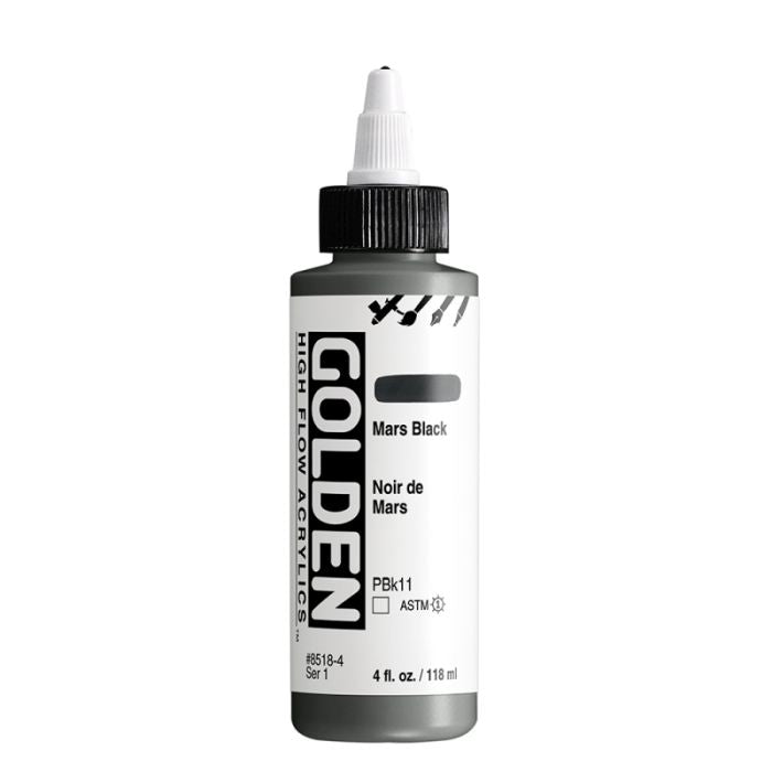 Golden High Flow Acrylic Paint Mars Black