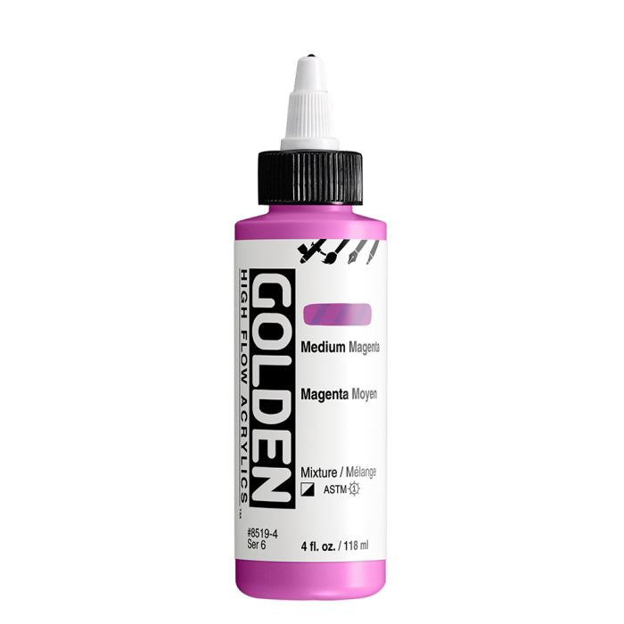 Golden High Flow Acrylic Paint Medium Magenta 118ml