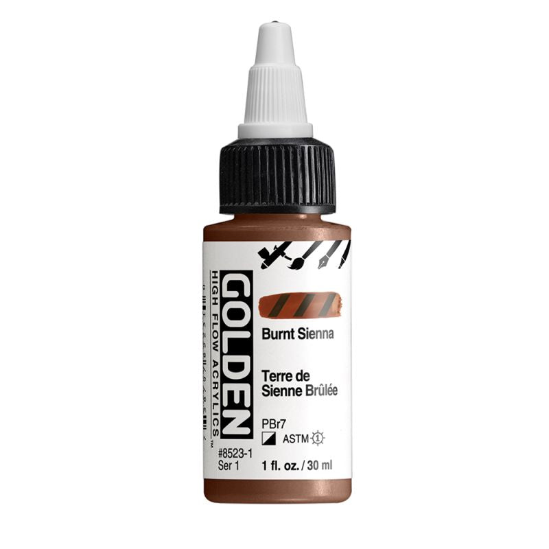 Golden High Flow Acrylic Paint Burnt Sienna
