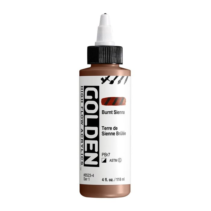 Golden High Flow Acrylic Paint Burnt Sienna 118ml