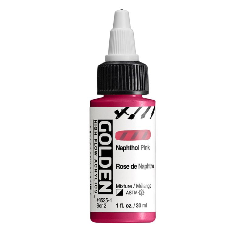 Golden High Flow Acrylic Paint Naphthol Pink 30ml