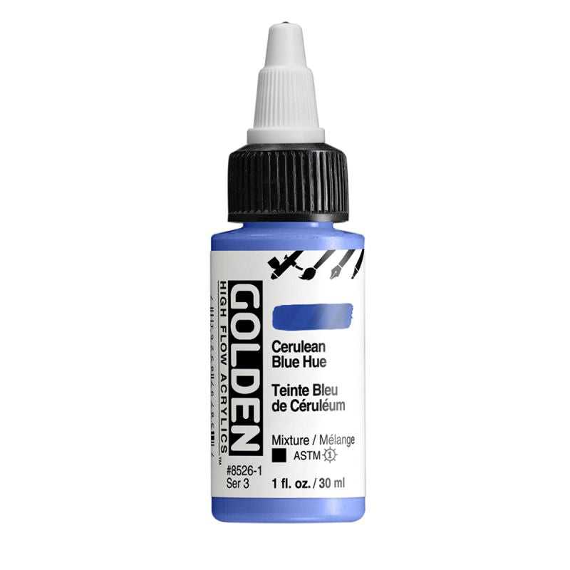 Golden High Flow Acrylic Paint Cerulean Blue Hue 30ml