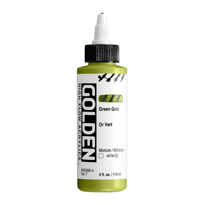 Golden High Flow Acrylic Paint Green Gold