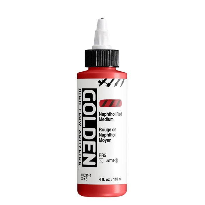 Golden High Flow Acrylic Paint Naphthol Red Medium