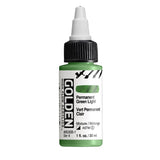 Golden High Flow Acrylic Paint Permanent Green Light 30ml