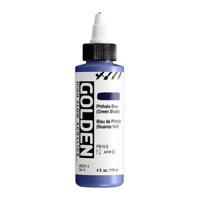 Golden High Flow Acrylic Paint Phthalo Blue (Green Shade)