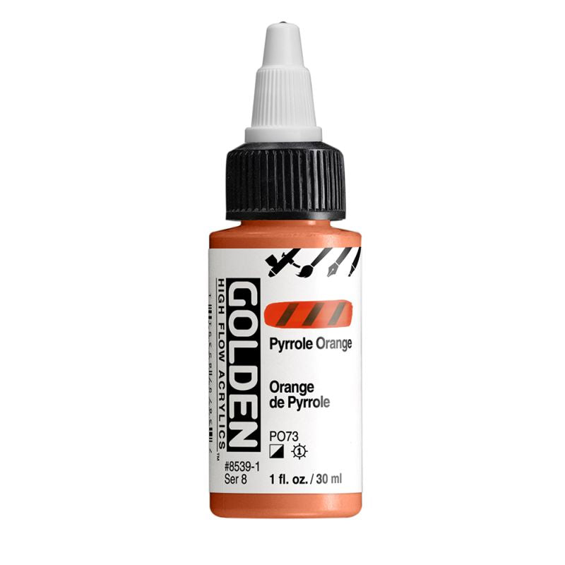 Golden High Flow Acrylic Paint Pyrrole Orange