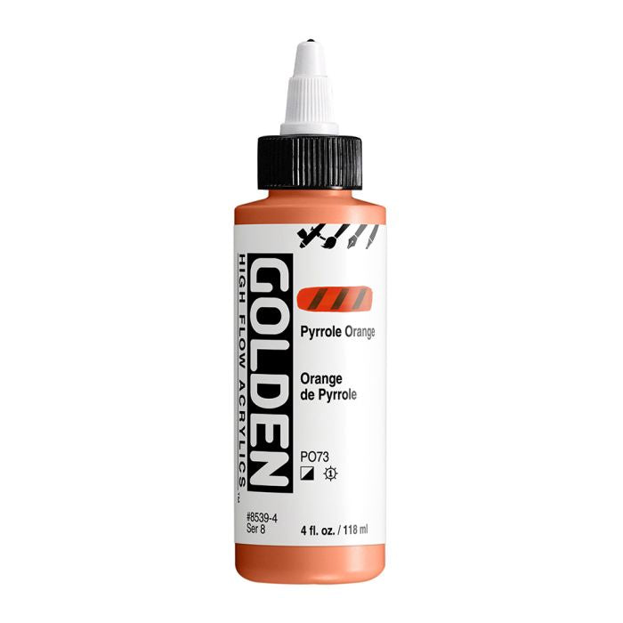 Golden High Flow Acrylic Paint Pyrrole Orange 118ml