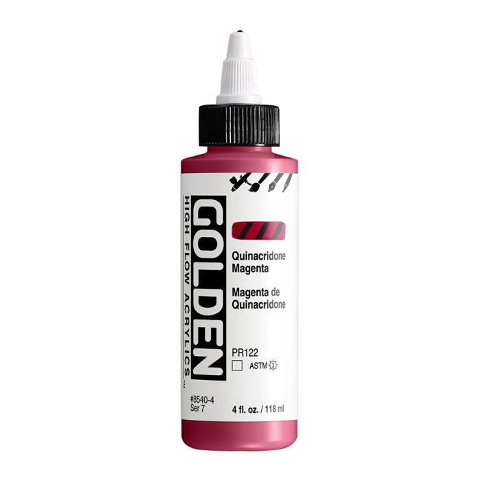 Golden High Flow Acrylic Paint Quinacridone Magenta 118ml