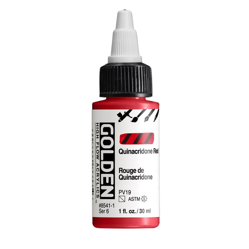 Golden High Flow Acrylic Paint Quinacridone Red