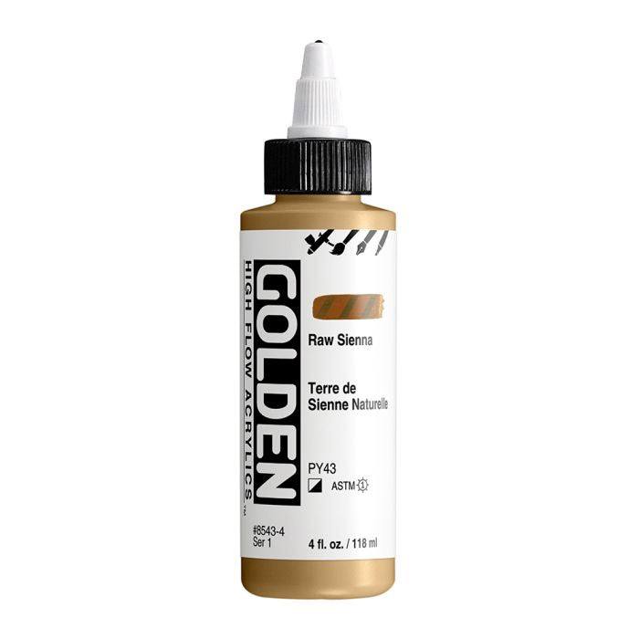 Golden High Flow Acrylic Paint Raw Sienna 118ml