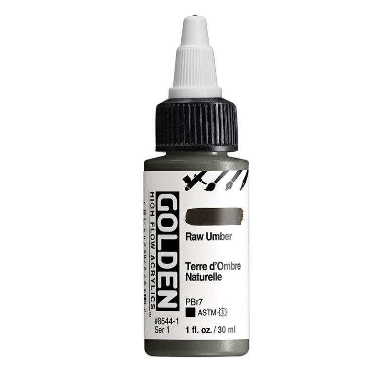 Golden High Flow Acrylic Paint Raw Umber