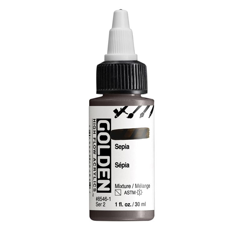 Golden High Flow Acrylic Paint Sepia 30ml