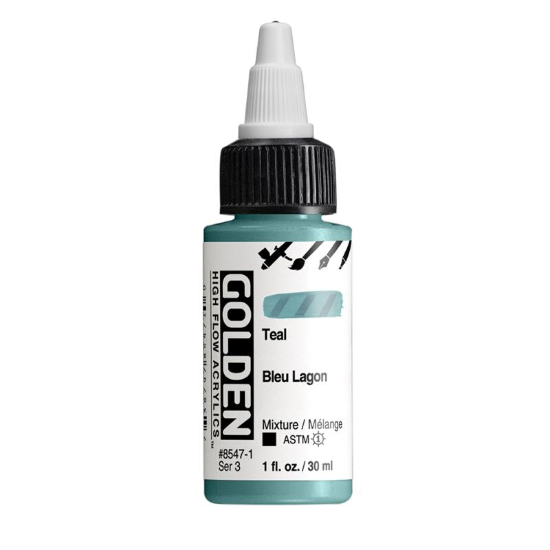 Golden High Flow Acrylic Paint Teal 30ml