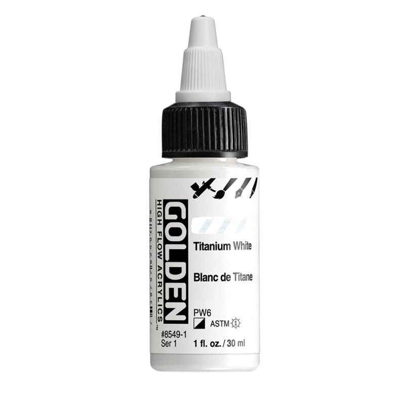 Golden High Flow Acrylic Paint Titanium White 30ml