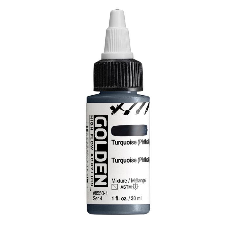 Golden High Flow Acrylic Paint Turquoise (Phthalo)