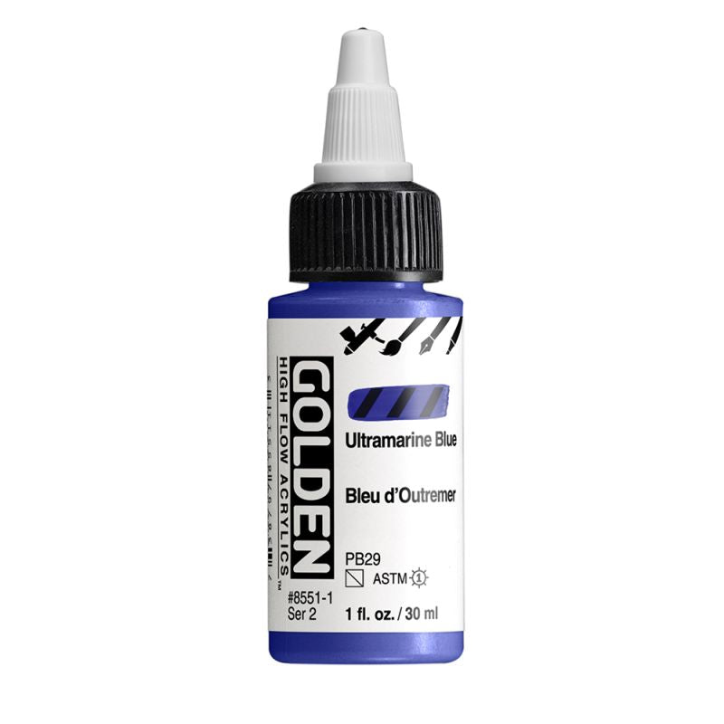 Golden High Flow Acrylic Paint Ultramarine Blue