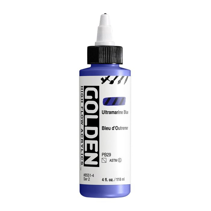 Golden High Flow Acrylic Paint Ultramarine Blue