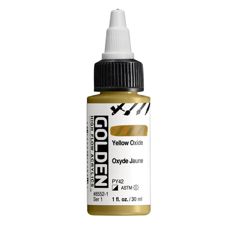 Golden High Flow Acrylic Paint Yellow Oxide 30ml