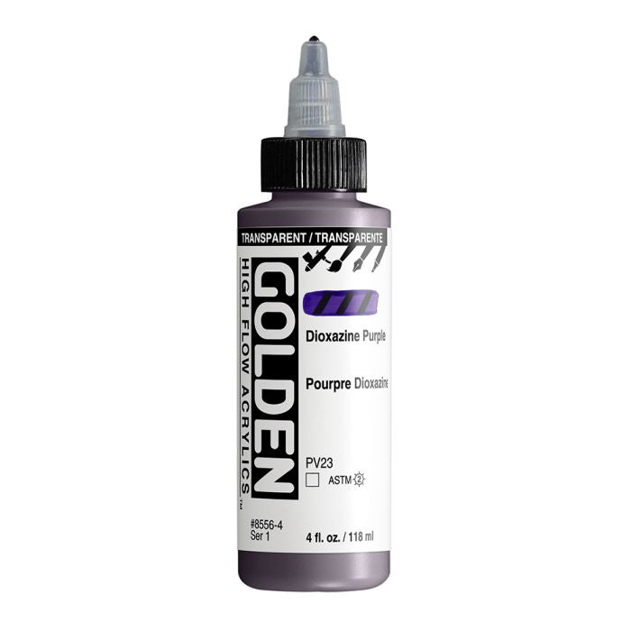 Golden High Flow Acrylic Paint Transparent Dioxazine Purple