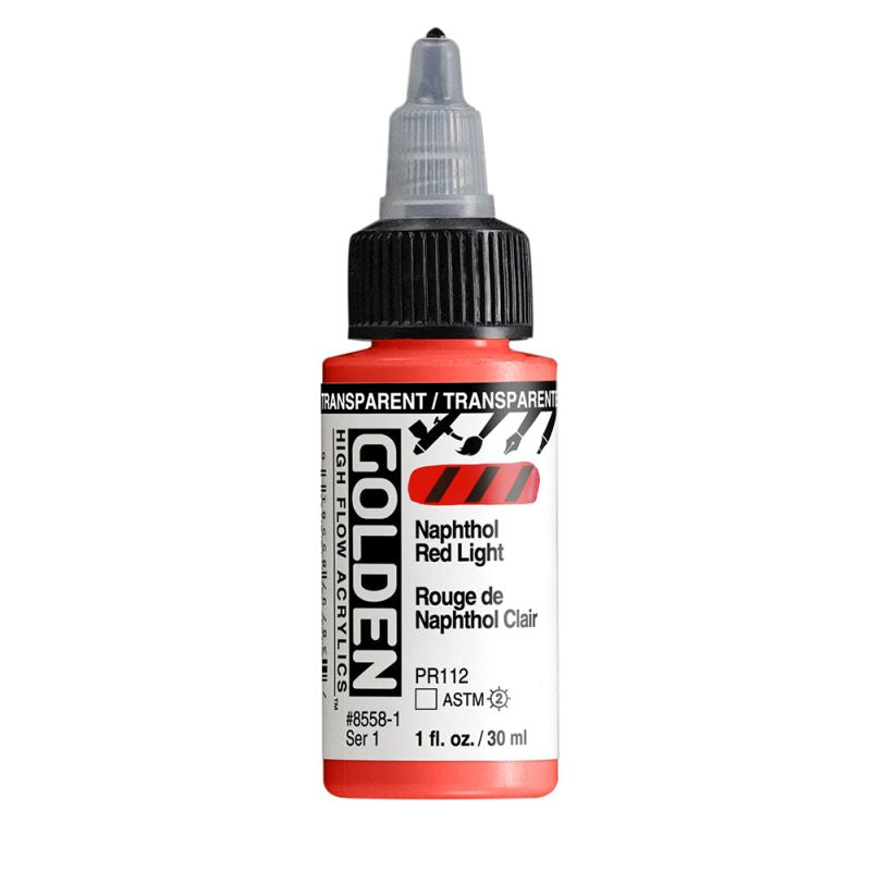 Golden High Flow Acrylic Paint Transparent Naphthol Red Light