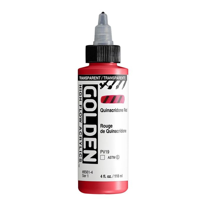 Golden High Flow Acrylic Paint Transparent Quinacridone Red