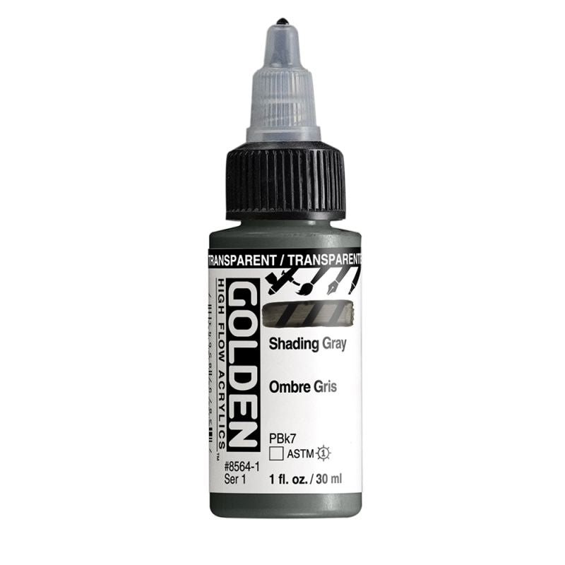 Golden High Flow Acrylic Paint Transparent Shading Gray 30ml