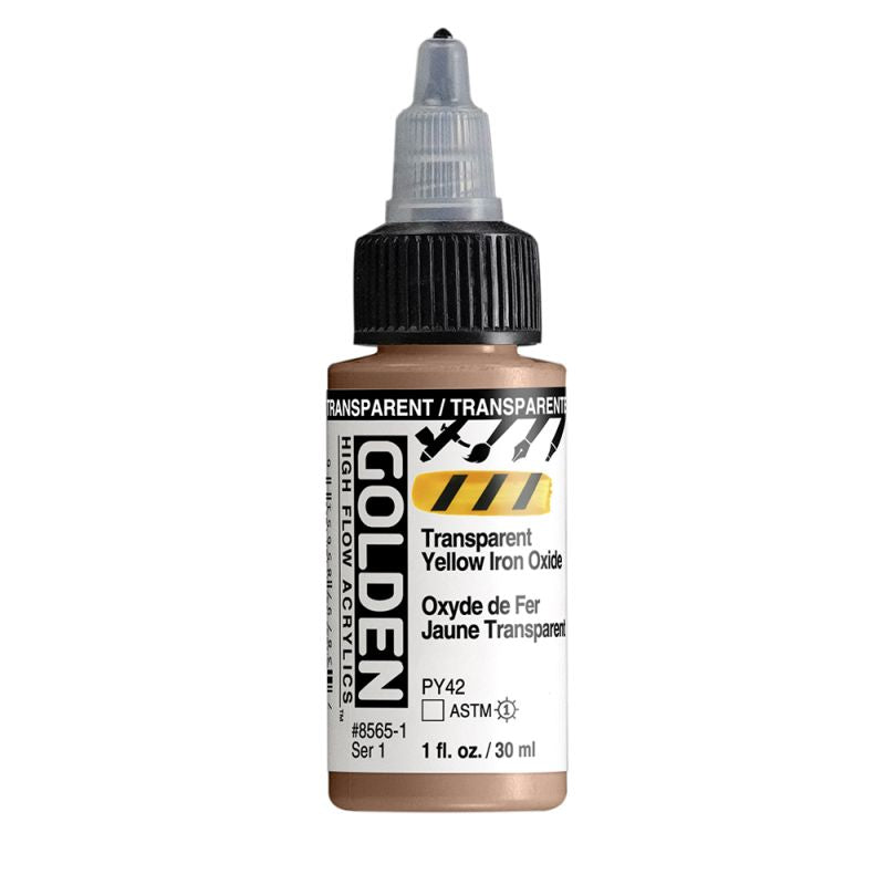 Golden High Flow Acrylic Paint Transparent Yellow Iron Oxide
