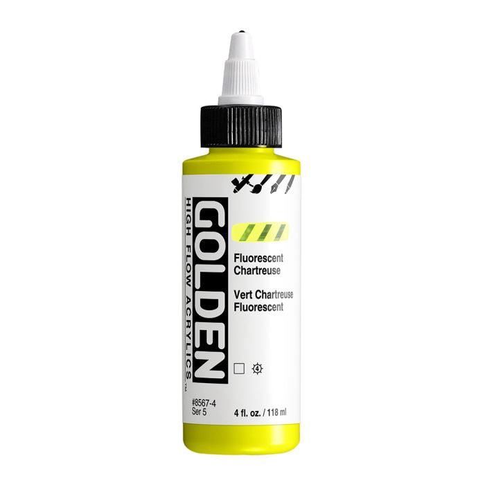 Golden High Flow Acrylic Paint Fluorescent Chartreuse