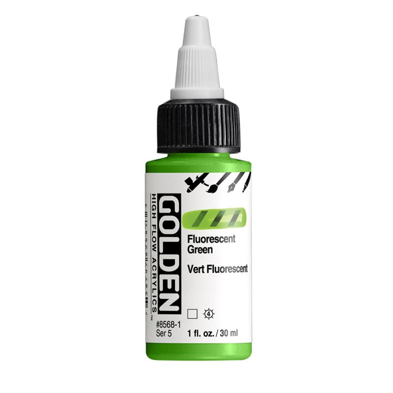 Golden High Flow Acrylic Paint Fluorescent Green