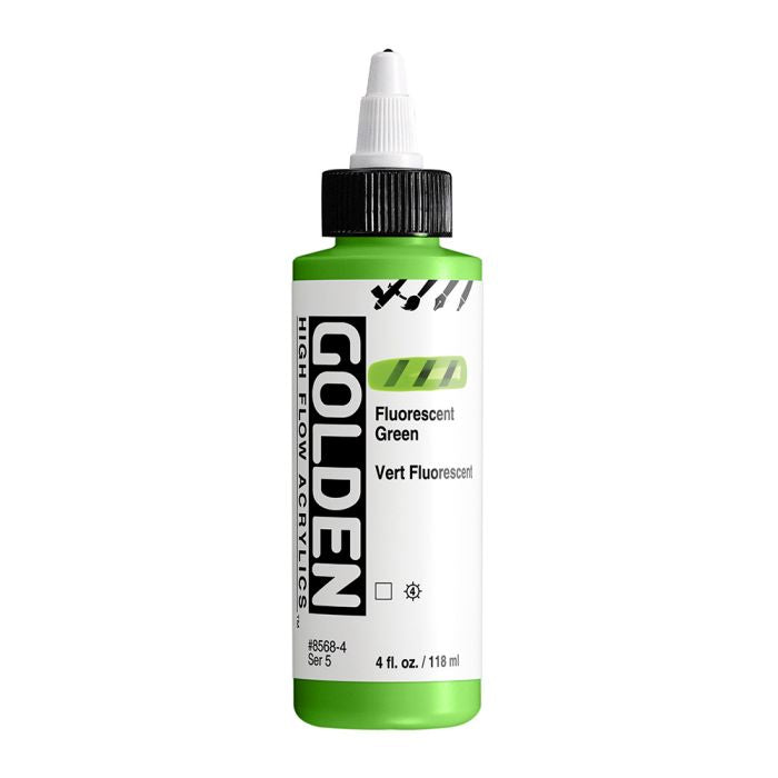 Golden High Flow Acrylic Paint Fluorescent Green