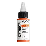 Golden High Flow Acrylic Paint Fluorescent Orange 30ml