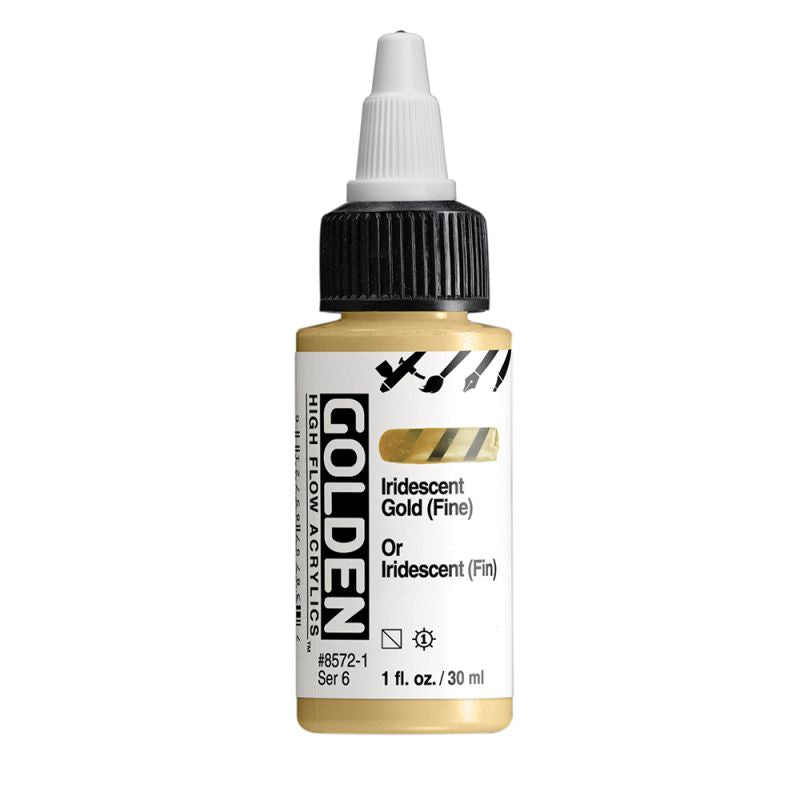 Golden High Flow Acrylic Paint Iridescent Gold (Fine)