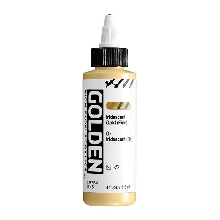 Golden High Flow Acrylic Paint Iridescent Gold (Fine)