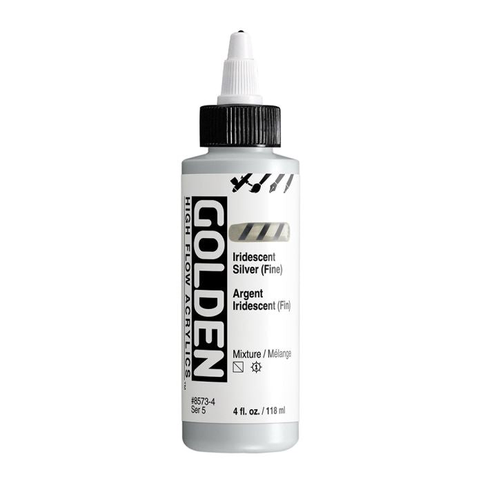 Golden High Flow Acrylic Paint Iridescent Silver (Fine)