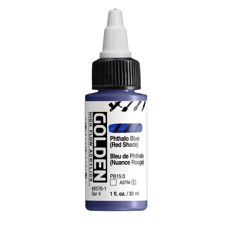 Golden High Flow Acrylic Paint Phthalo Blue (Red Shade)