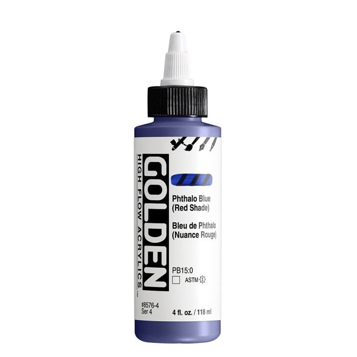 Golden High Flow Acrylic Paint Phthalo Blue (Red Shade)